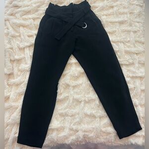 Express Black Women's Trousers with Belt